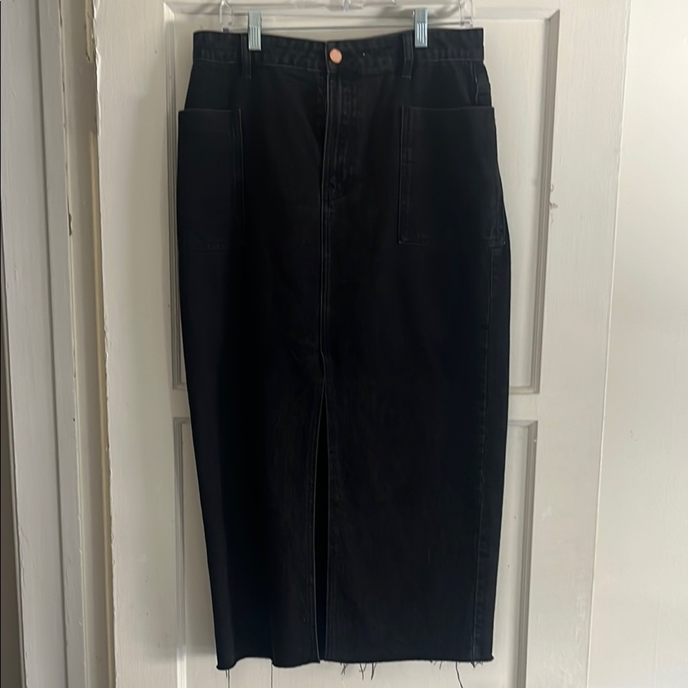 Zara Black Denim Skirt